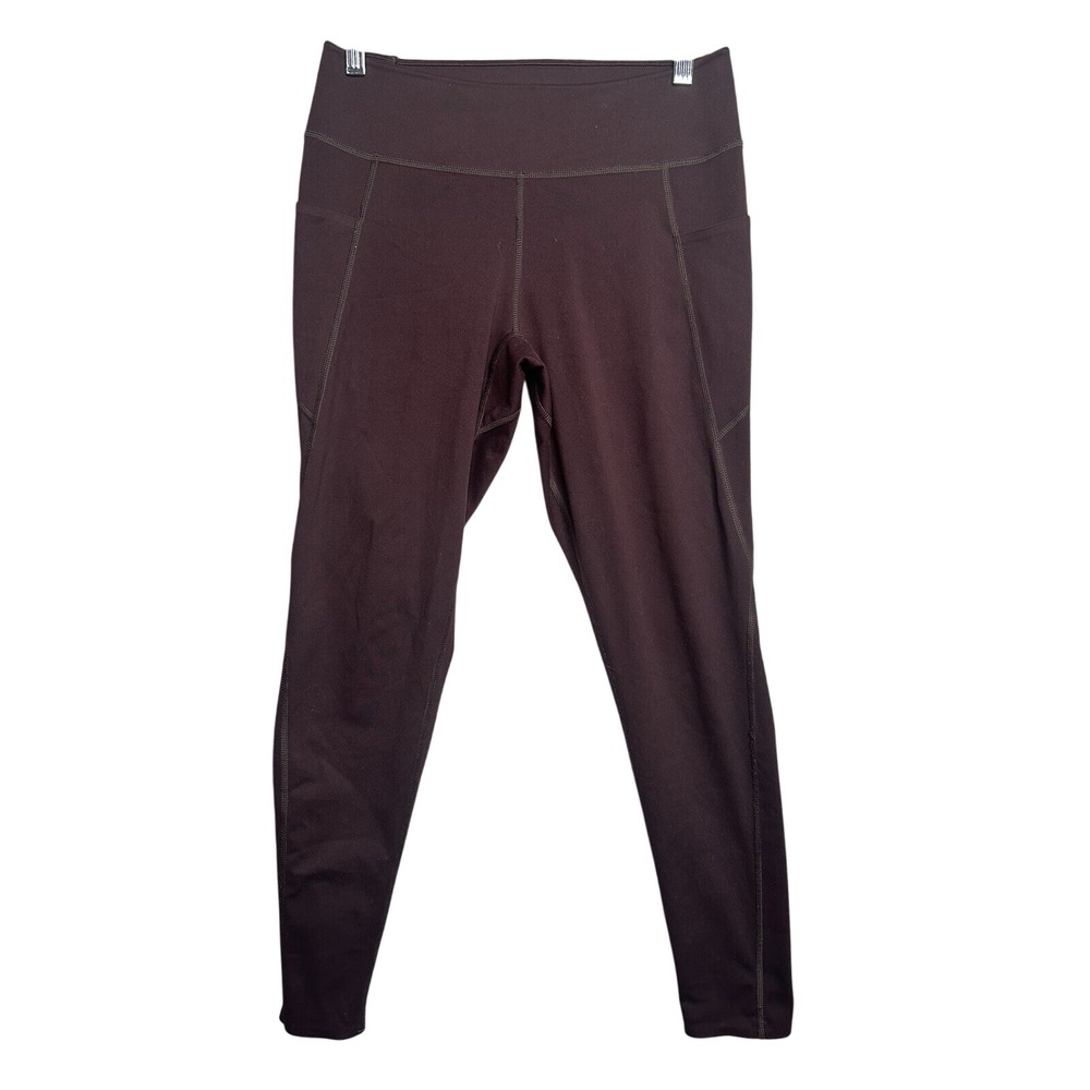 UNIQLO Women Size M Soft Elastic Purple  Leggings Yoga‎ Pants Burgundy